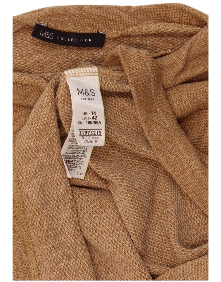 Market & Spruce Γυναικεία Crop Μπλούζα Τοπ UK 14 Large Beige Polyester