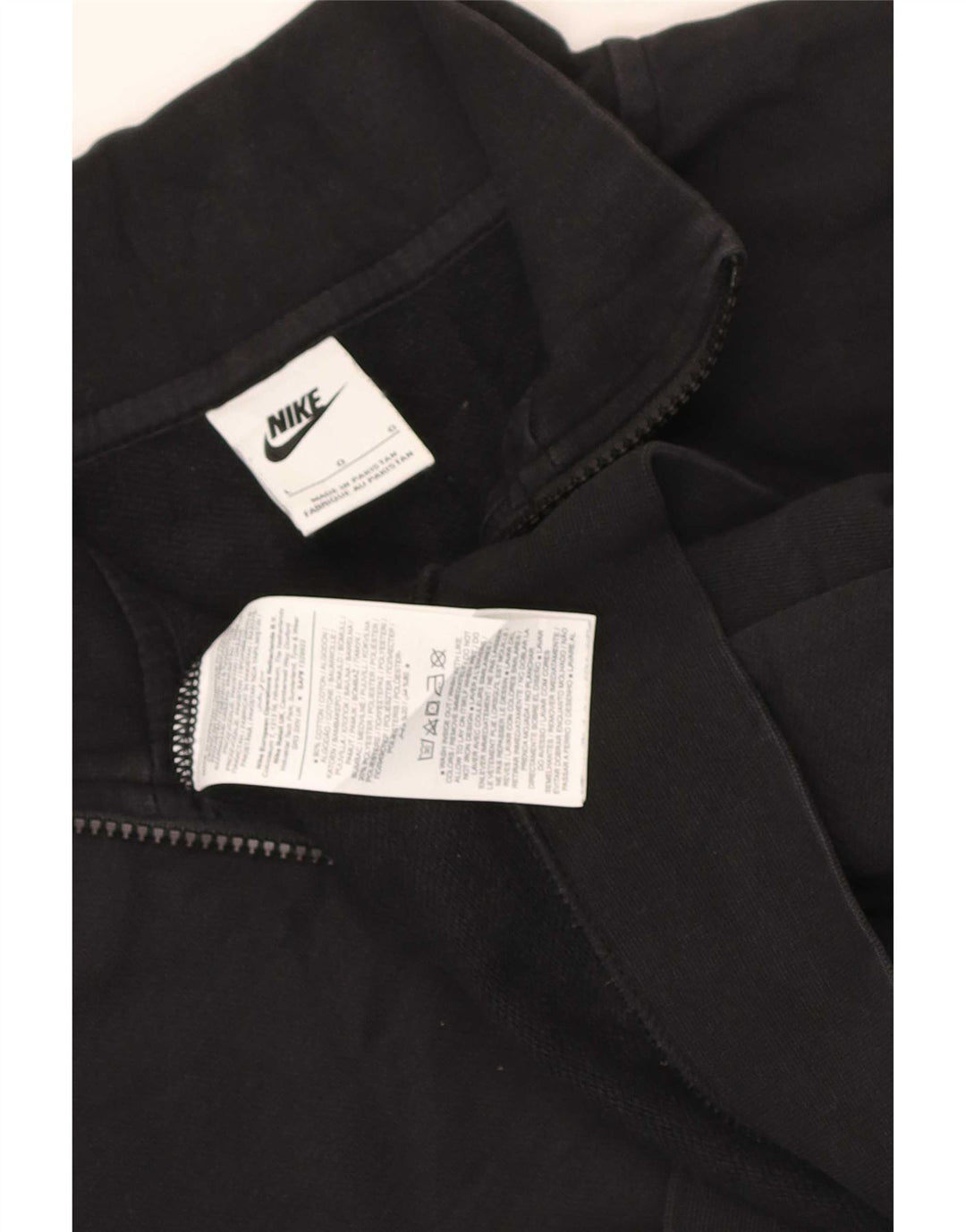 Γυναικείο φούτερ Nike Crop με φερμουάρ με λαιμόκοψη Jumper UK 16 μεγάλο μαύρο