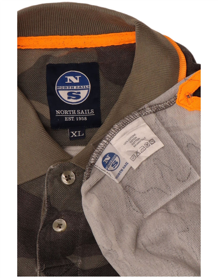 Ανδρικό πουκάμισο πόλο North Sails XL Γκρι βαμβακερό καμουφλάζ