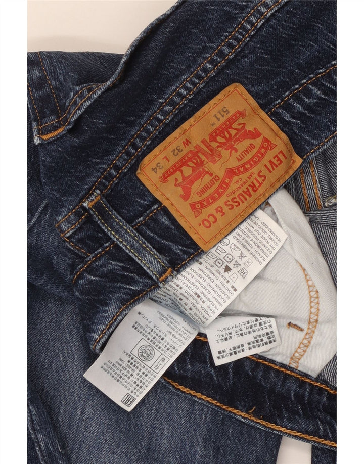 LEVI'S Ανδρικό 511 Slim Jeans W32 L34 Μπλε Βαμβακερό