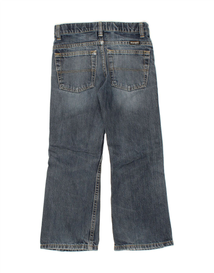 WRANGLER Boys Distressed Bootcut Jeans 8-9 Years W24 L22 Blue Cotton Vintage Wrangler and Second-Hand Wrangler from Messina Hembry 