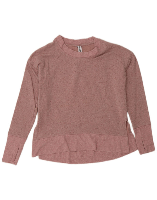 Athleta Γυναικεία φούτερ με χαλαρή εφαρμογή Jumper UK 6 XS Ροζ βαμβακερές ίνες