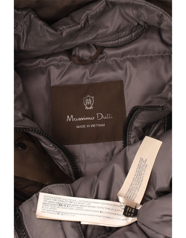 Massimo Dutti Ανδρικό μπουφάν με επένδυση UK 42 XL καφέ πολυεστέρας
