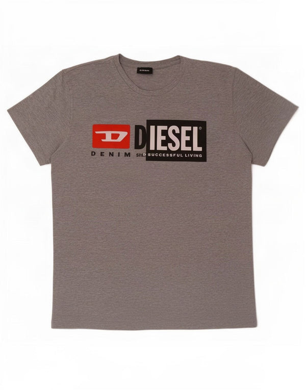 Diesel Γυναικείο γραφικό T-Shirt Top UK 20 2XL Γκρι