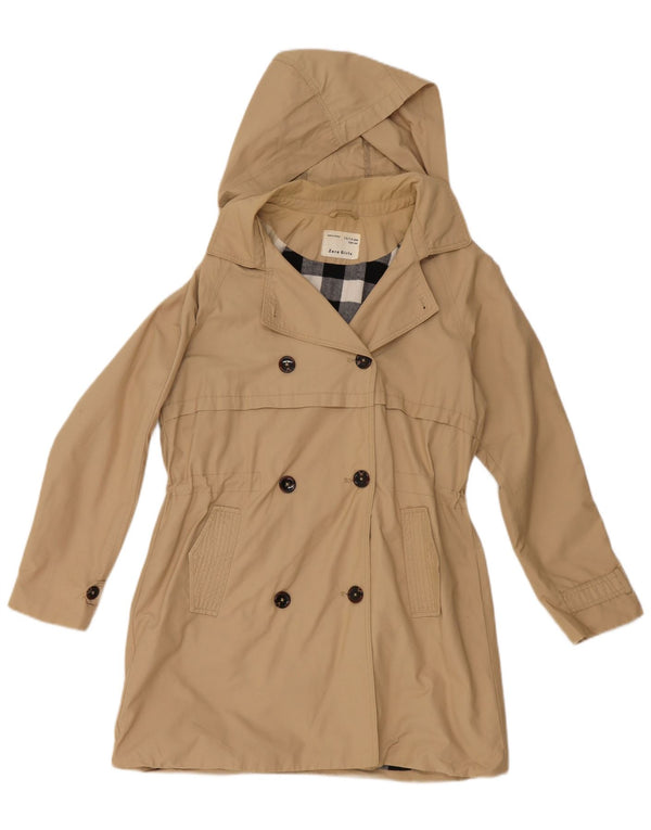 Καμπαρντίνα Zara Girls Hooded Trench 13-14 Years Beige Cotton
