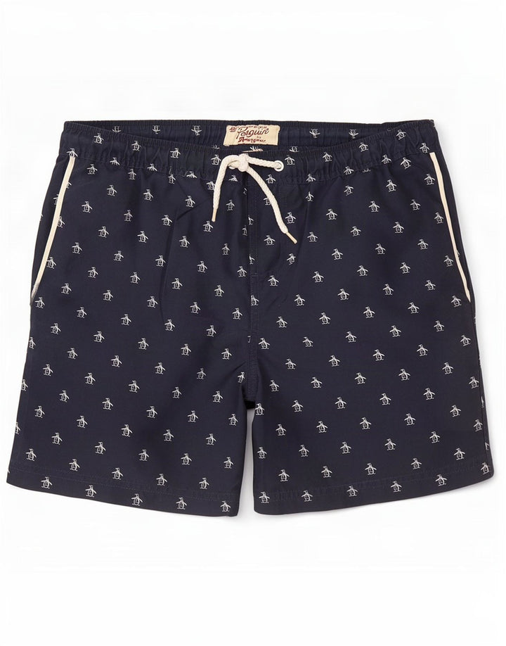 Ανδρικό γραφικό σορτς κολύμβησης Penguin Medium Navy Blue