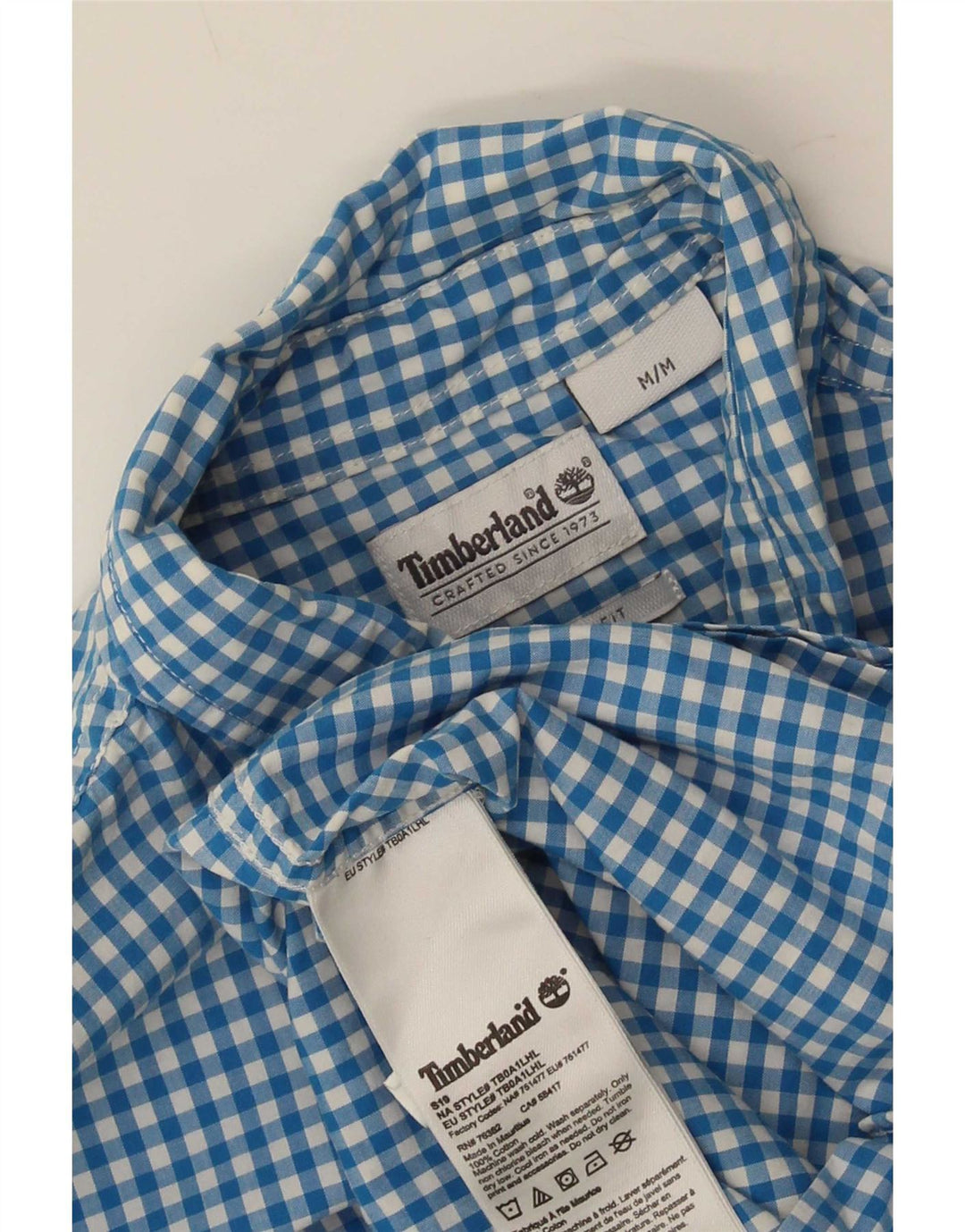 Ανδρικό πουκάμισο Timberland με κανονική εφαρμογή, μεσαίο μπλε βαμβακερό