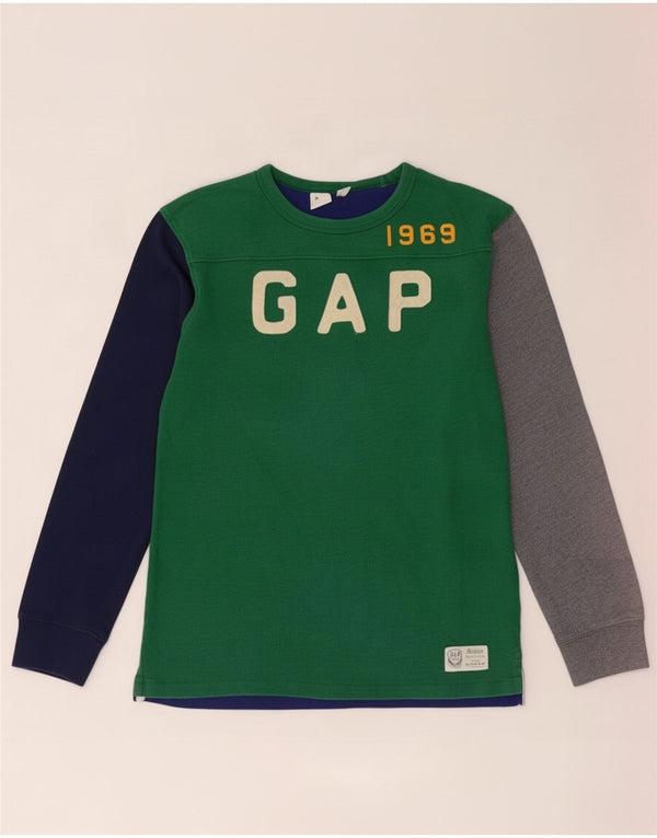 Gap Boys Graphic Top μακρυμάνικο 14-15 ετών 2XL πολύχρωμο μπλοκ