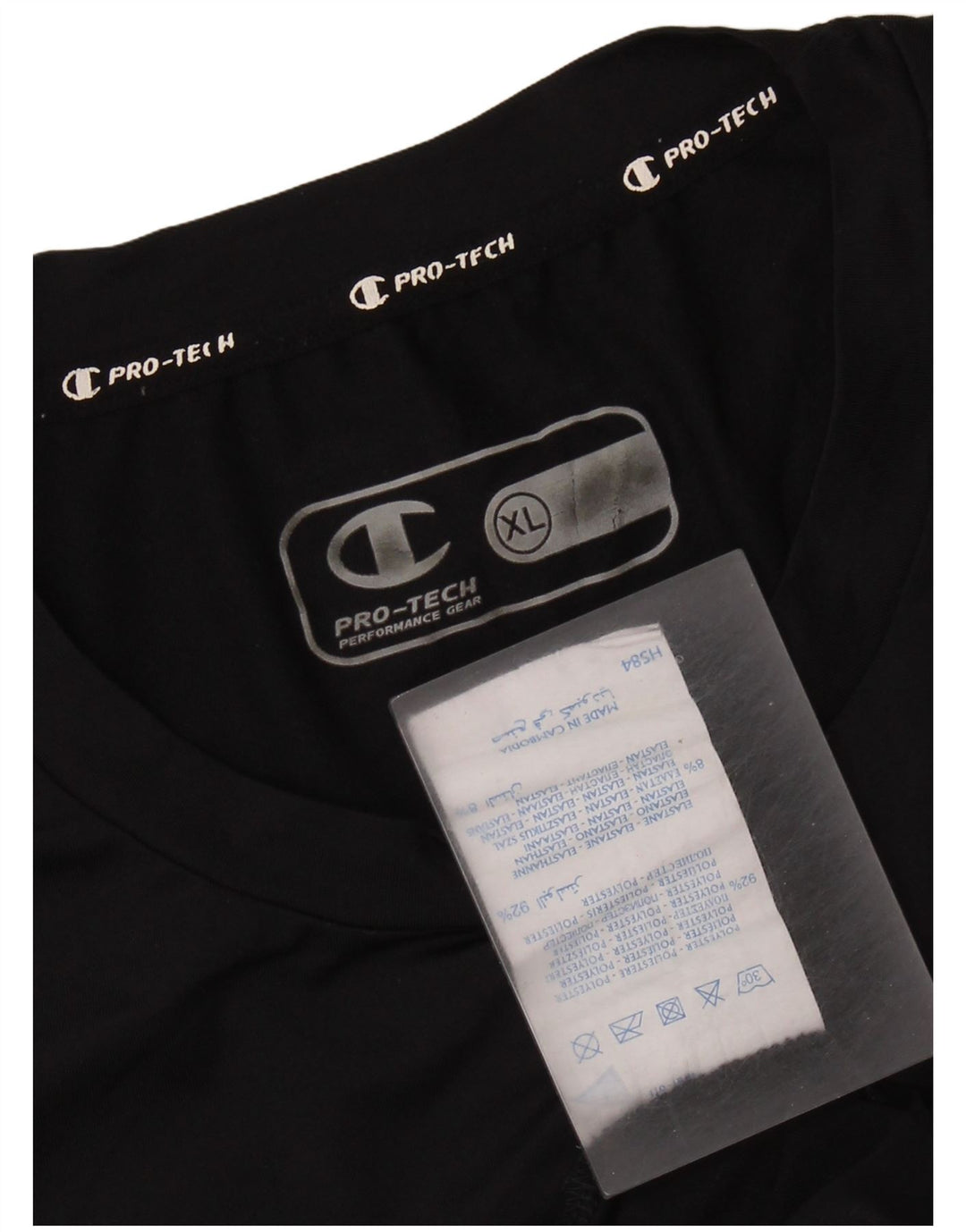 Ανδρικό γραφικό T-Shirt CHAMPION Top XL Μαύρο πολυεστέρα