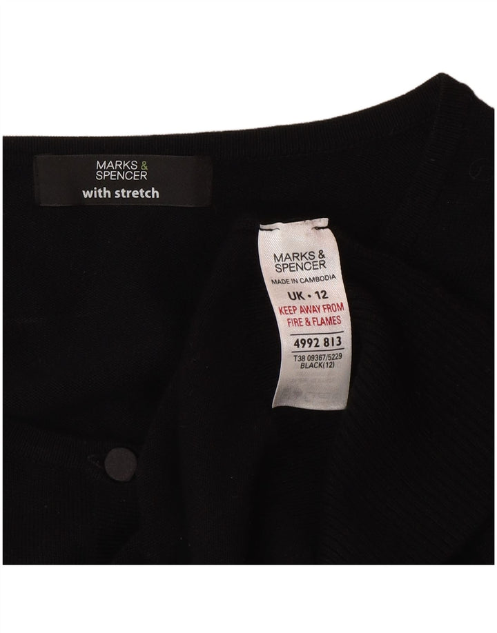 Marks & Spencer Γυναικεία ζακέτα πουλόβερ UK 12 μεσαία μαύρη βισκόζη