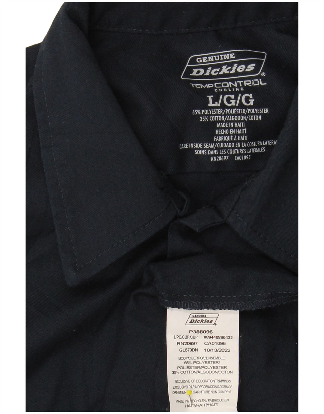 DICKIES Γνήσιο Ανδρικό Πουκάμισο Μεγάλο Ναυτικό Πολυεστέρας