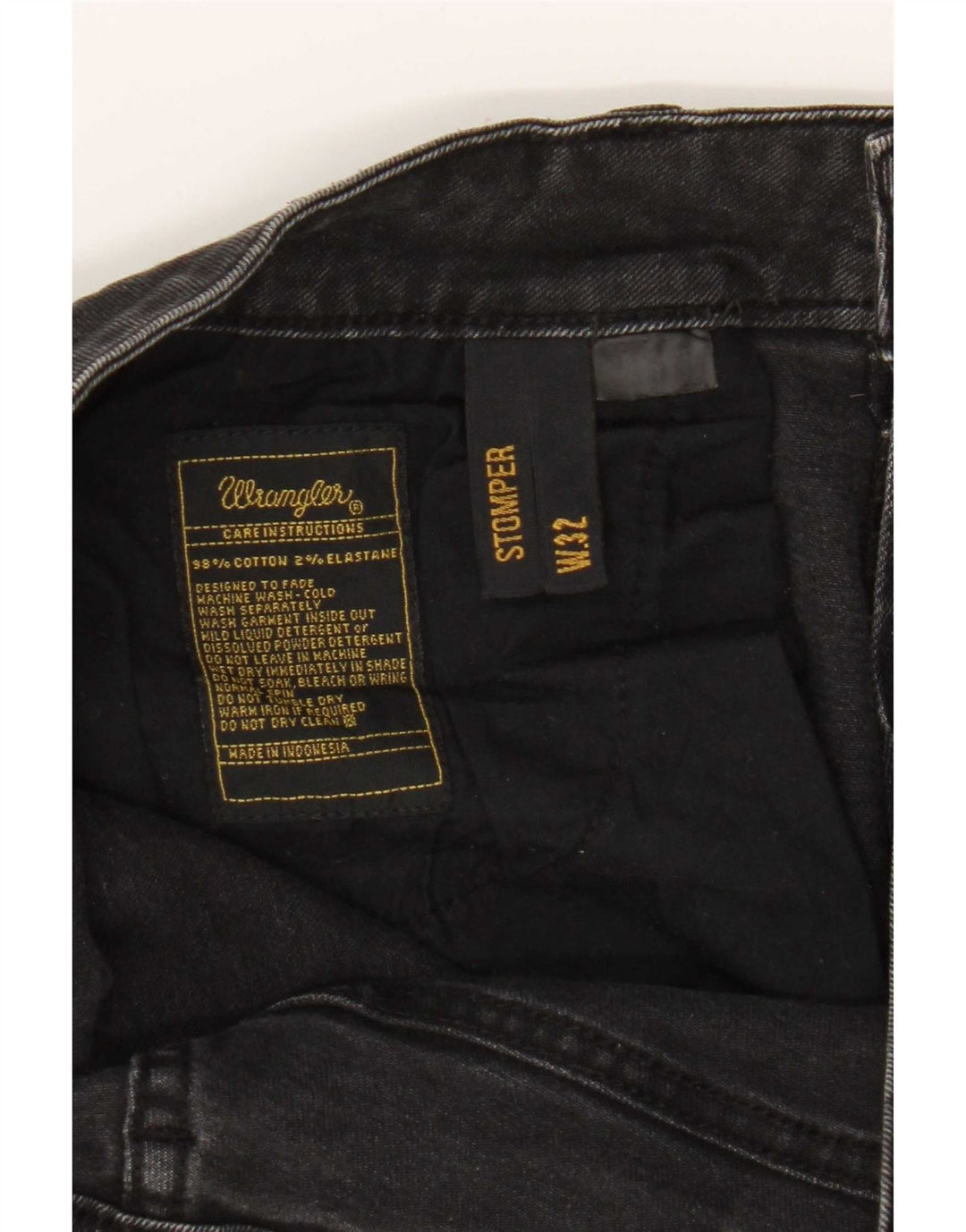 Wrangler Ανδρικά Stompers Slim Jeans W32 L30 Μαύρο βαμβακερό