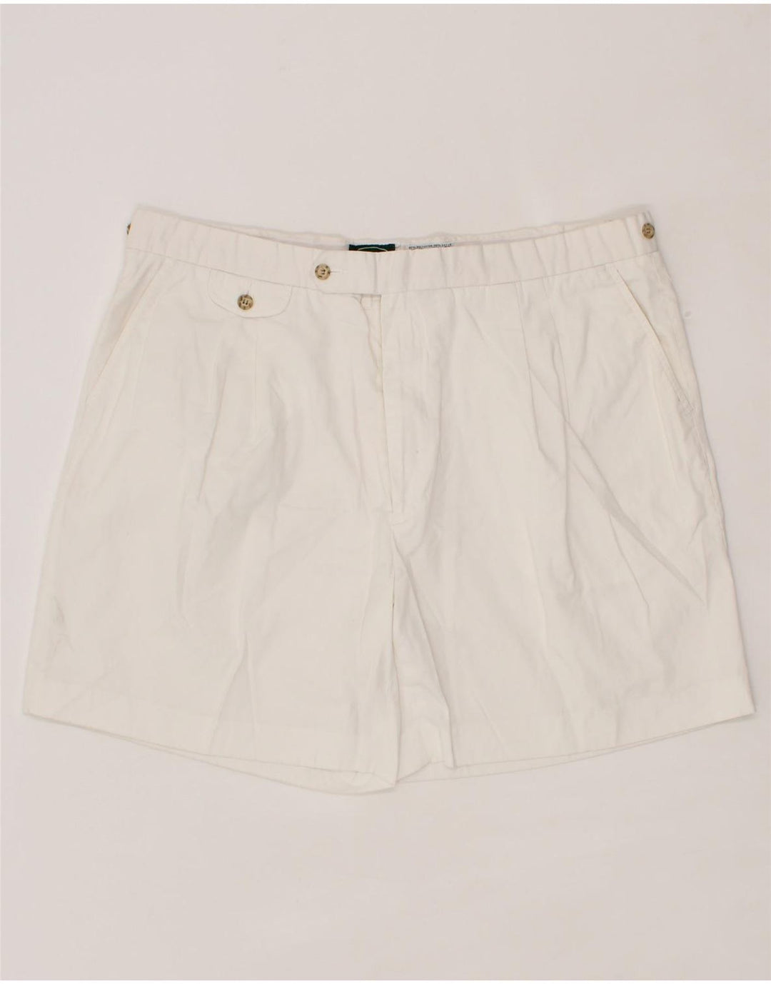 IZOD Mens Chino Shorts W42 2XL White Polyester Vintage Izod and Second-Hand Izod from Messina Hembry 