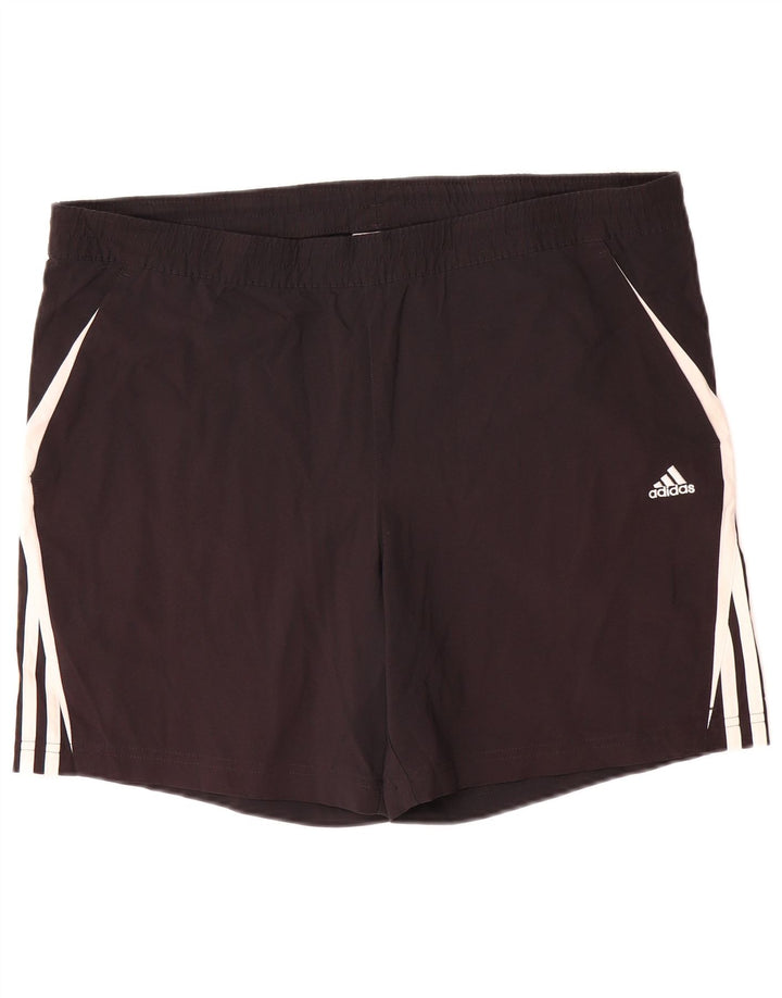 Ανδρικό σορτς Adidas Climalite από μεσαίο μαύρο πολυεστέρα