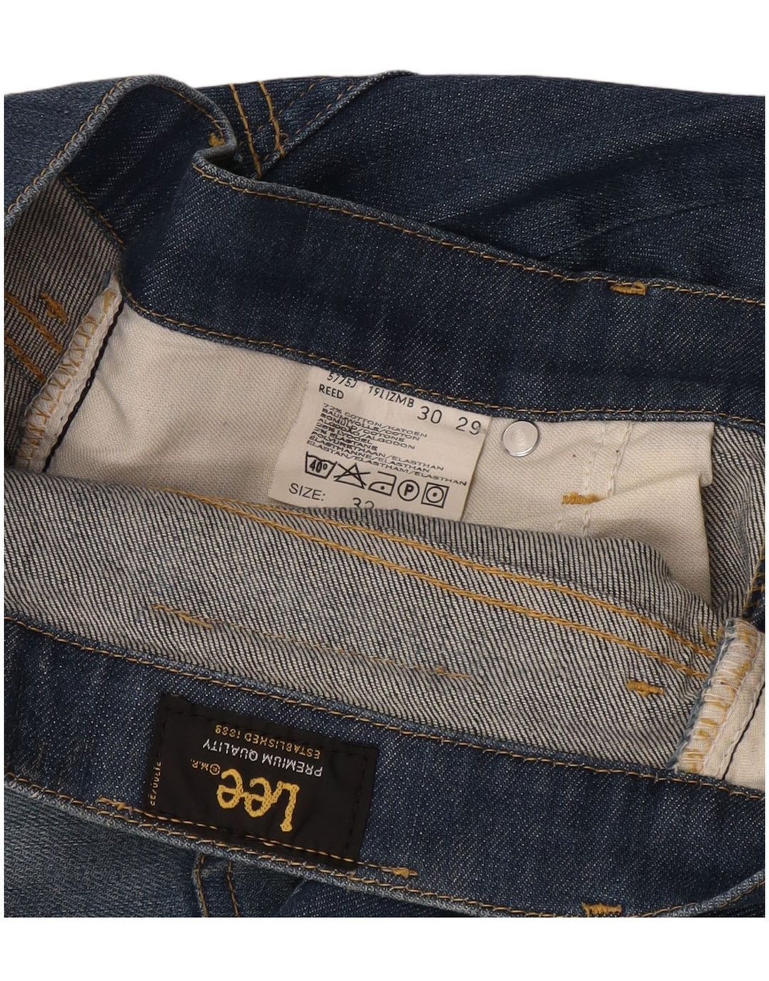 Lee Mens REED Bootcut Jeans W32 L34 Μπλε βαμβακερό