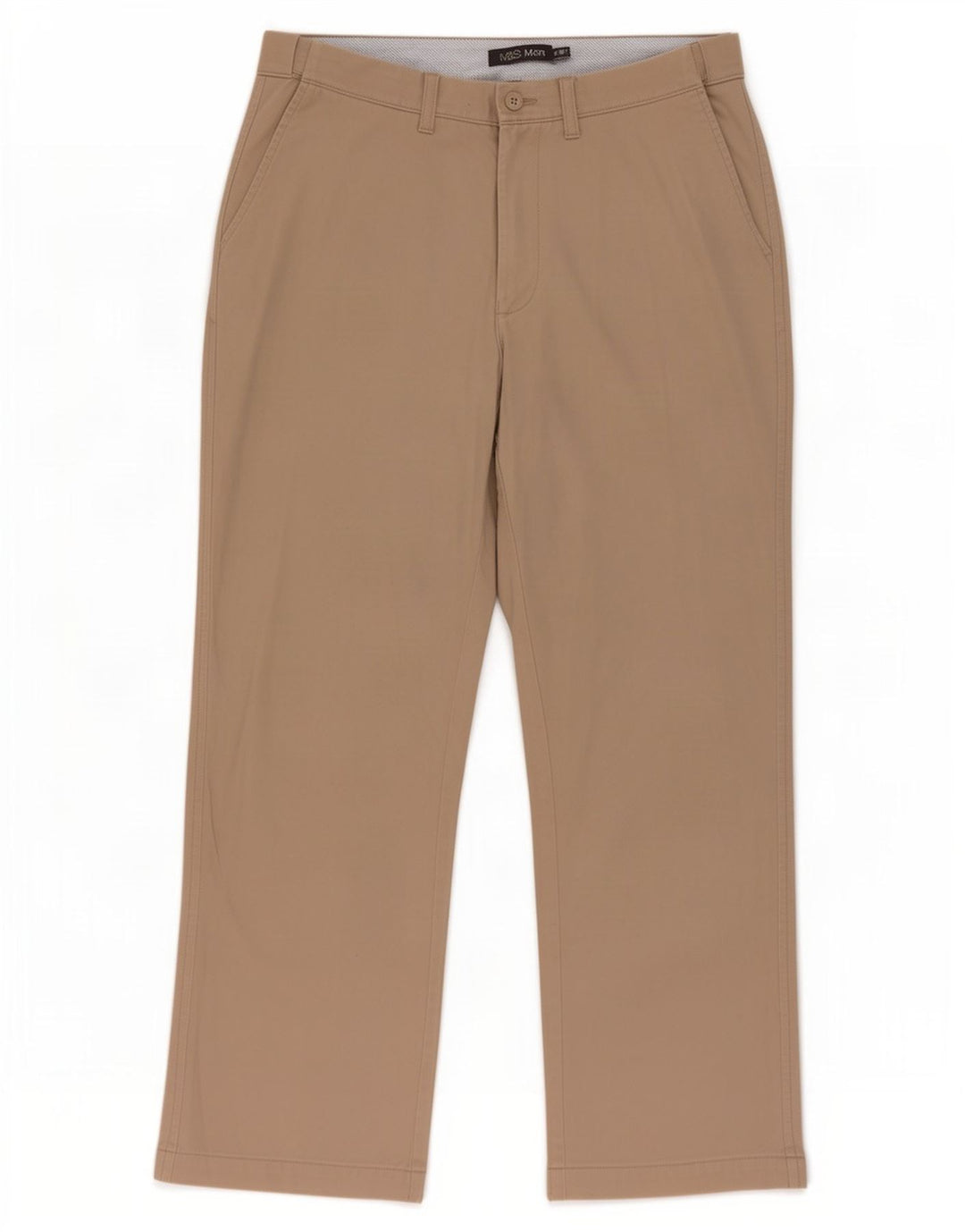 Marks & Spencer Ανδρικό ίσιο παντελόνι Chino W36 L31 Beige Polyester