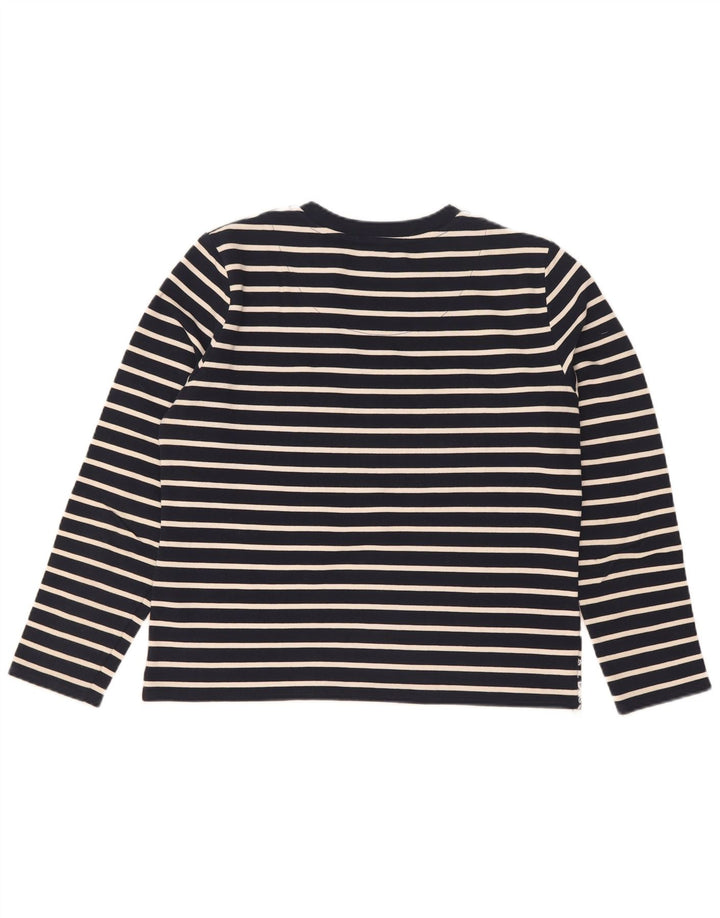 Superdry γυναικείο υπερμεγέθη μακρυμάνικο UK 10 Small Navy Blue ριγέ