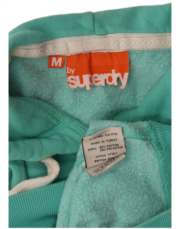 Superdry γυναικείο φούτερ με κουκούλα UK 12 μεσαίο βαμβακερό τυρκουάζ