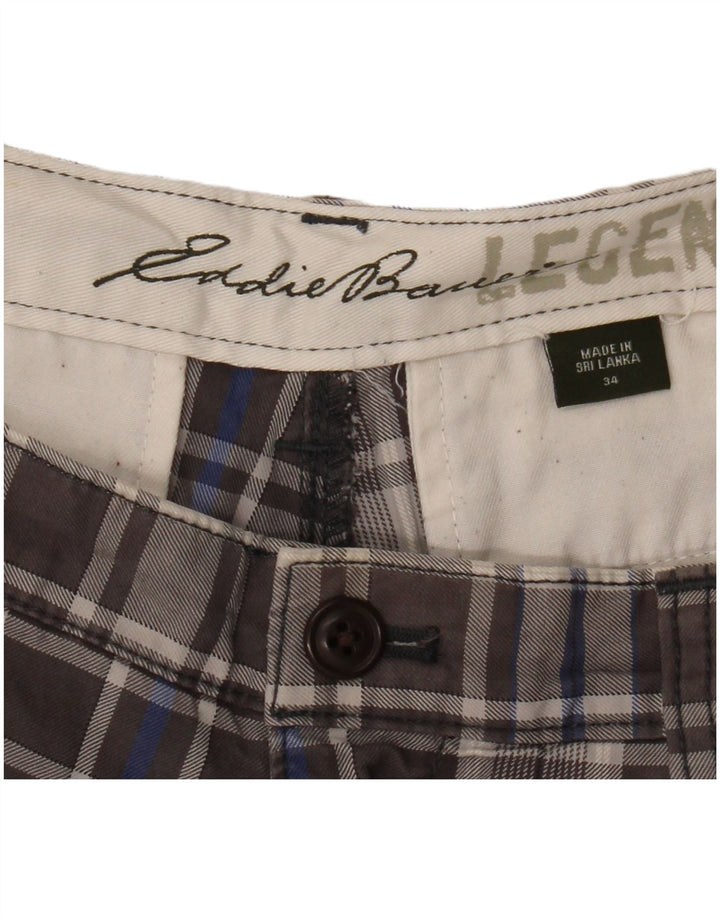 Ανδρικό σορτς Chino EDDIE BAUER W34 Large Grey Check