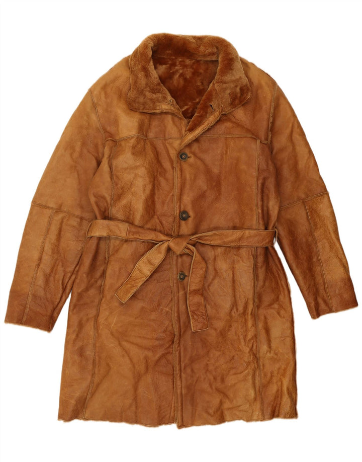 Ανδρικό παλτό Vintage Shearling IT 52 XL Brown Shearling