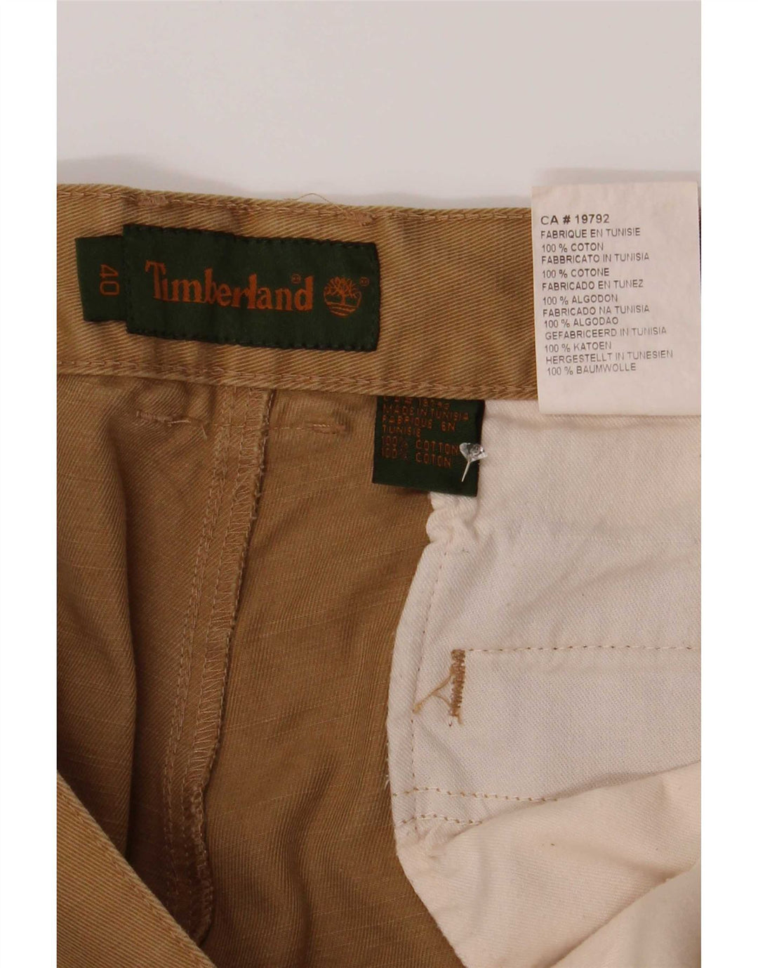 Ανδρικό παντελόνι Chino Timberland Regular W40 L32 Μπεζ βαμβακερό