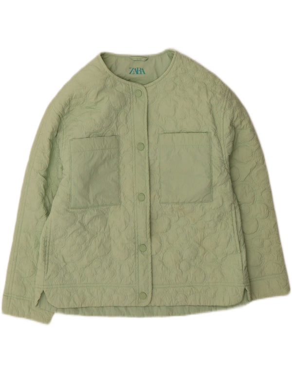 Zara Γυναικείο Καπιτονέ μπουφάν UK 4 XS Green Nylon