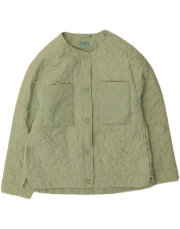 Zara Γυναικείο Καπιτονέ μπουφάν UK 4 XS Green Nylon