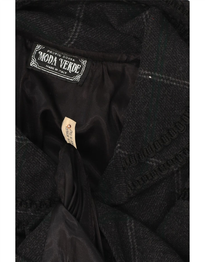 Vintage Γυναικείο Παλτό Poncho One Size Γκρι Ριγέ Ακρυλικό