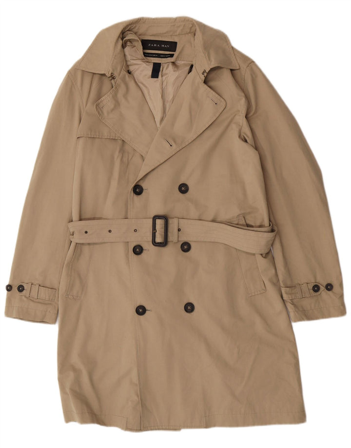 Zara Ανδρική καμπαρντίνα UK 38 Medium Beige Polyester