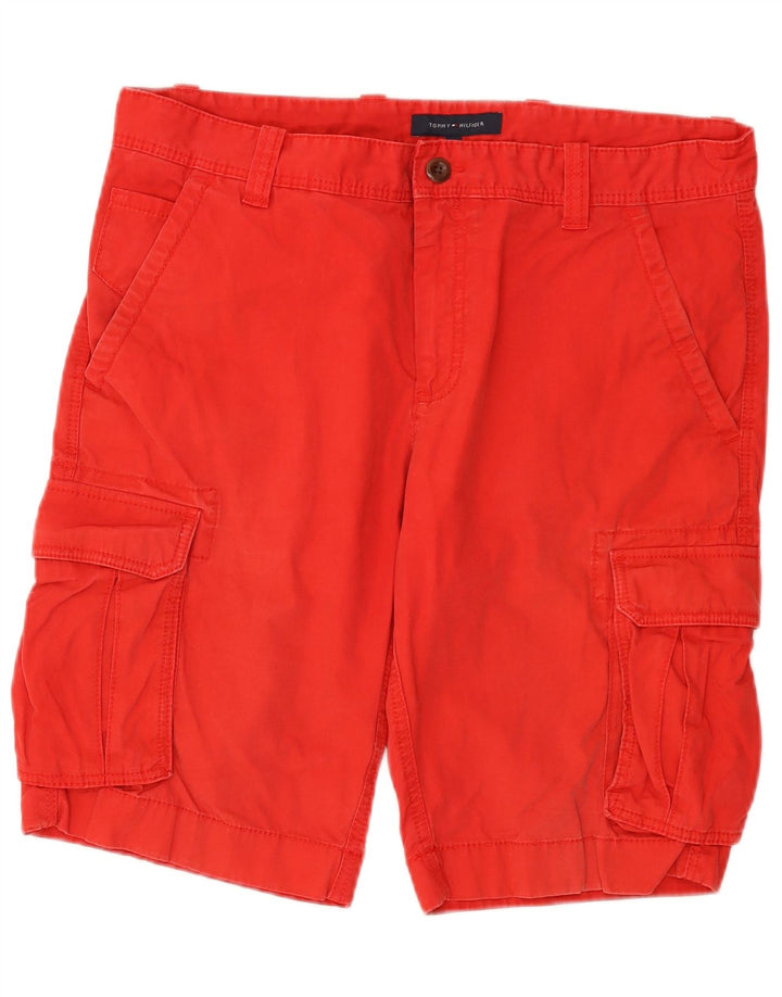 Ανδρικό σορτς Cargo TOMMY HILFIGER W36 μεγάλο κόκκινο βαμβακερό