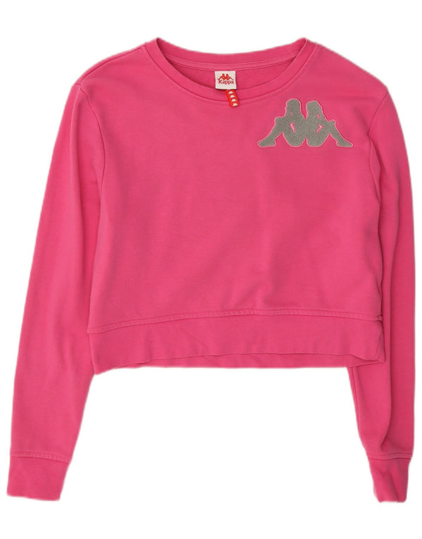 Γυναικεία φούτερ Kappa Crop Graphic Jumper UK 10 Small Pink