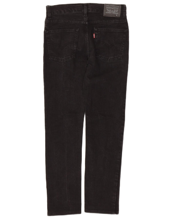 LEVI'S Boys 510 Skinny Jeans 11-12 ετών W28 L27 Μαύρο βαμβακερό