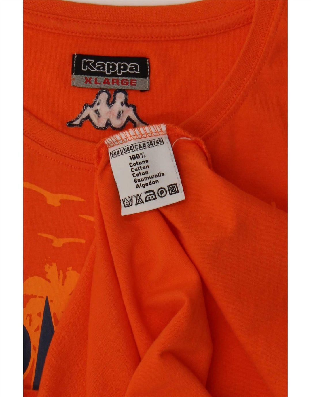 Ανδρικό γραφικό γιλέκο Kappa XL Πορτοκαλί βαμβακερό