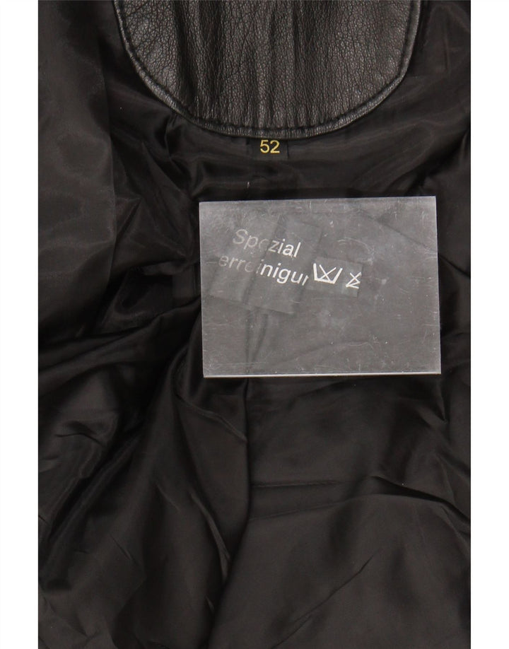 Vintage Ανδρικό Δερμάτινο Μπουφάν IT 52 XL Μαύρο Δερμάτινο