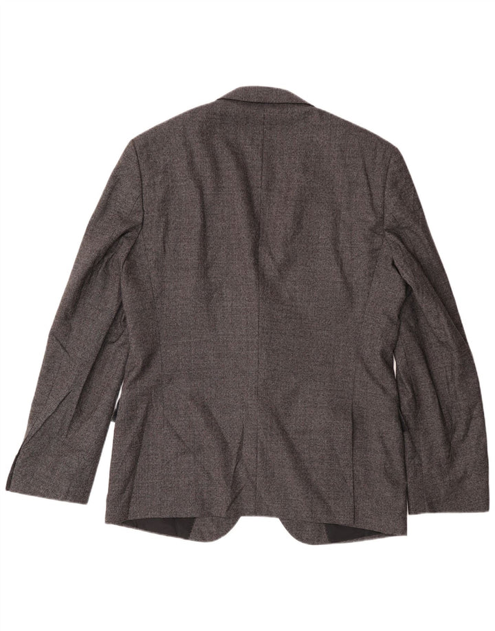 Ανδρικό σακάκι σακάκι Hugo Boss Slim 2 κουμπιών IT 52 XL Γκρι παρθένο μαλλί