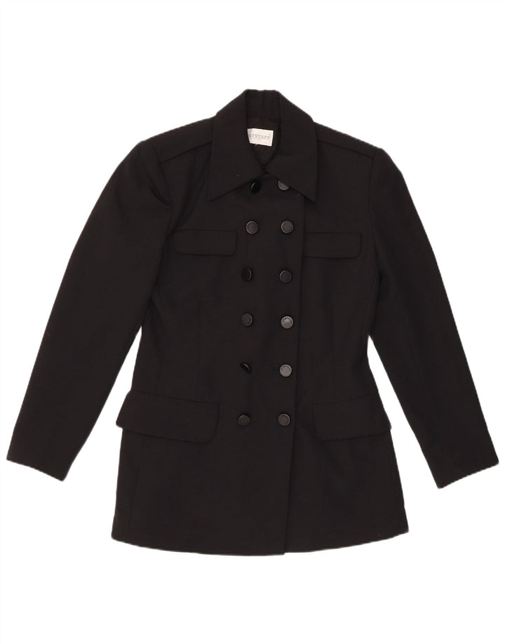 SPORTSTAFF Womens Longline Blazer Jacket UK 12 Medium Black