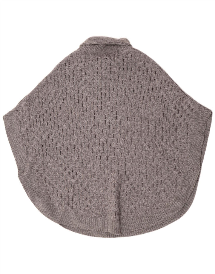 Massimo Dutti γυναικείο σάλι με πόντσο άλμα UK 14 μεσαίο γκρι μαλλί