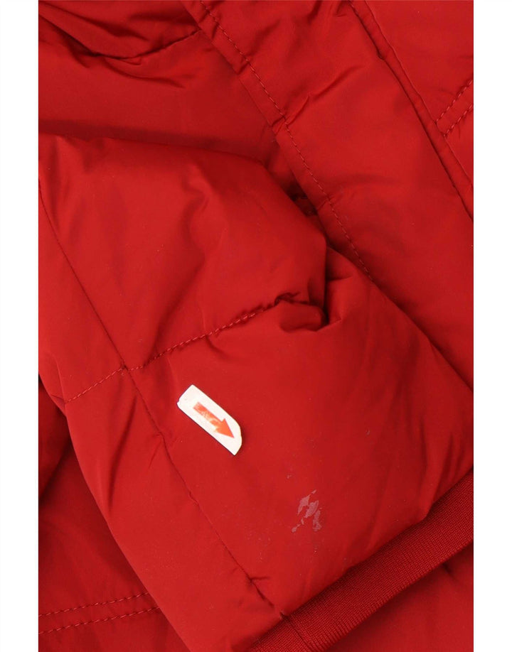 Zara Ανδρικό μπουφάν με κουκούλα UK 44 2XL κόκκινο πολυεστέρα