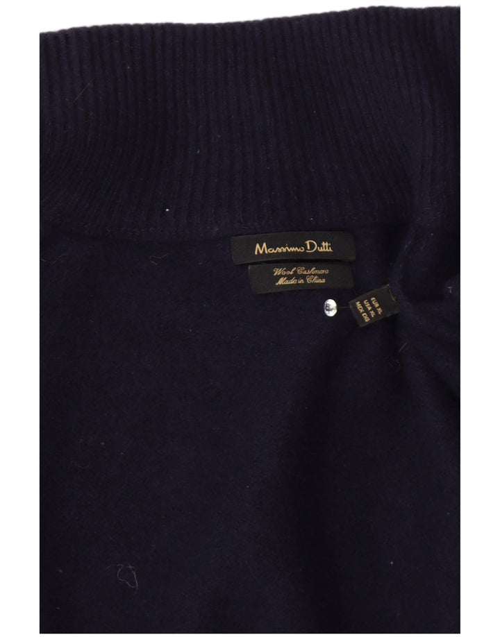 Massimo Dutti Γυναικεία ζακέτα πουλόβερ UK 18 XL Navy Blue Wool