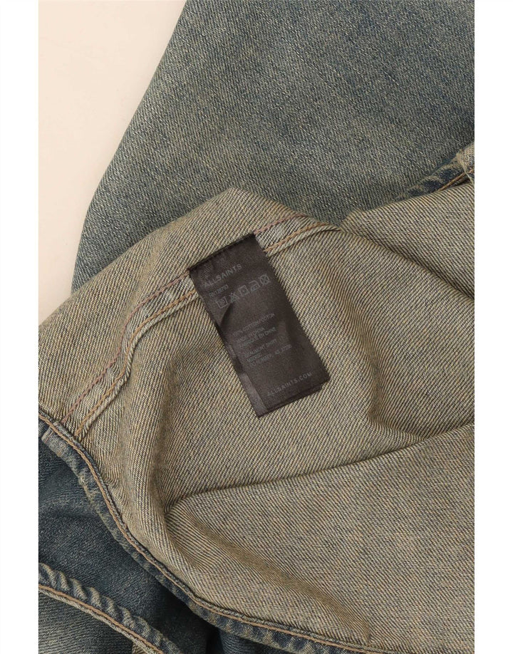 Ανδρικό τζιν πουκάμισο All Saints Slim Fit, μεσαίο μπλε βαμβακερό