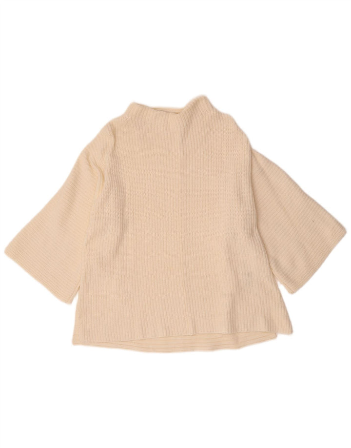 Marks & Spencer Γυναικείο πουλόβερ με λαιμό χελώνα UK 10 Small Off White