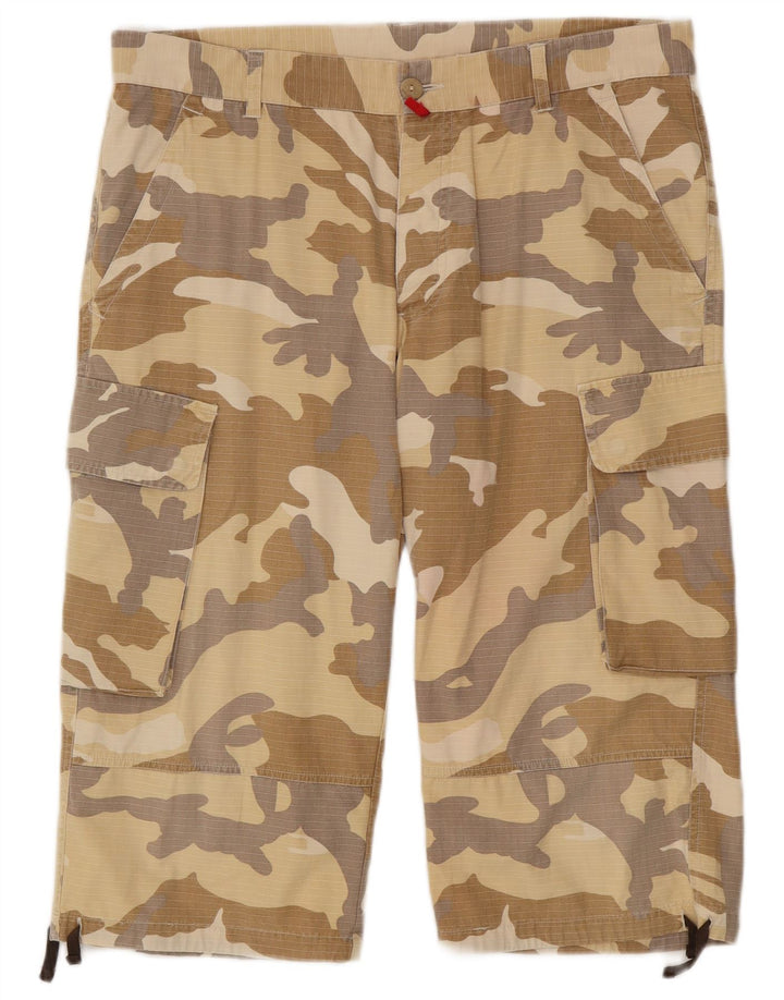 Mash Mens Cargo Σορτς Bermuda W36 Large Beige Camouflage