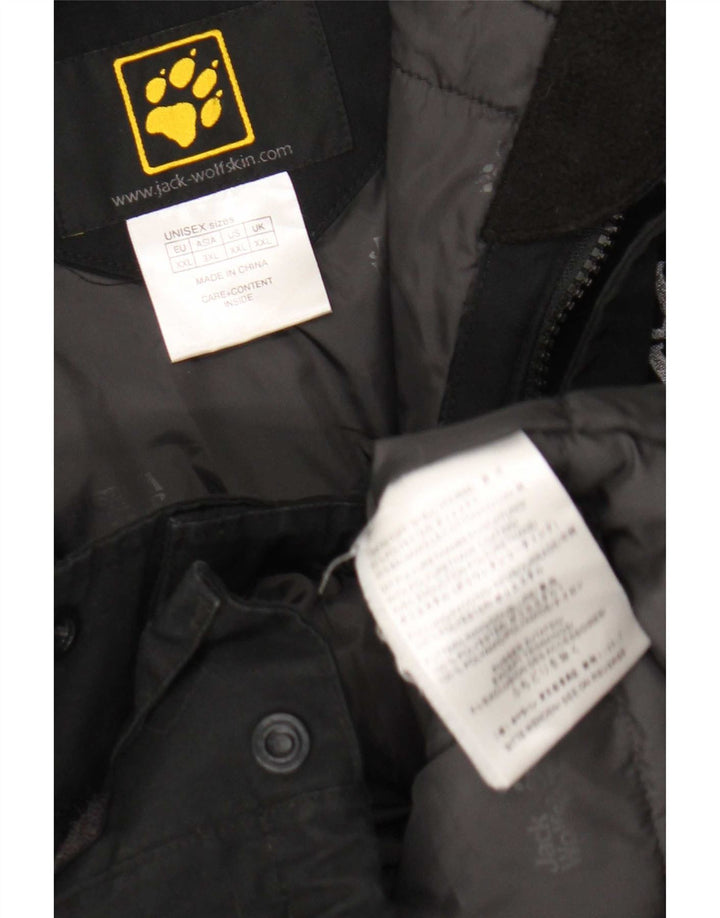 Jack Wolfskin Ανδρικό μπουφάν Parka με κουκούλα UK 44 2XL Μαύρο πολυεστέρα