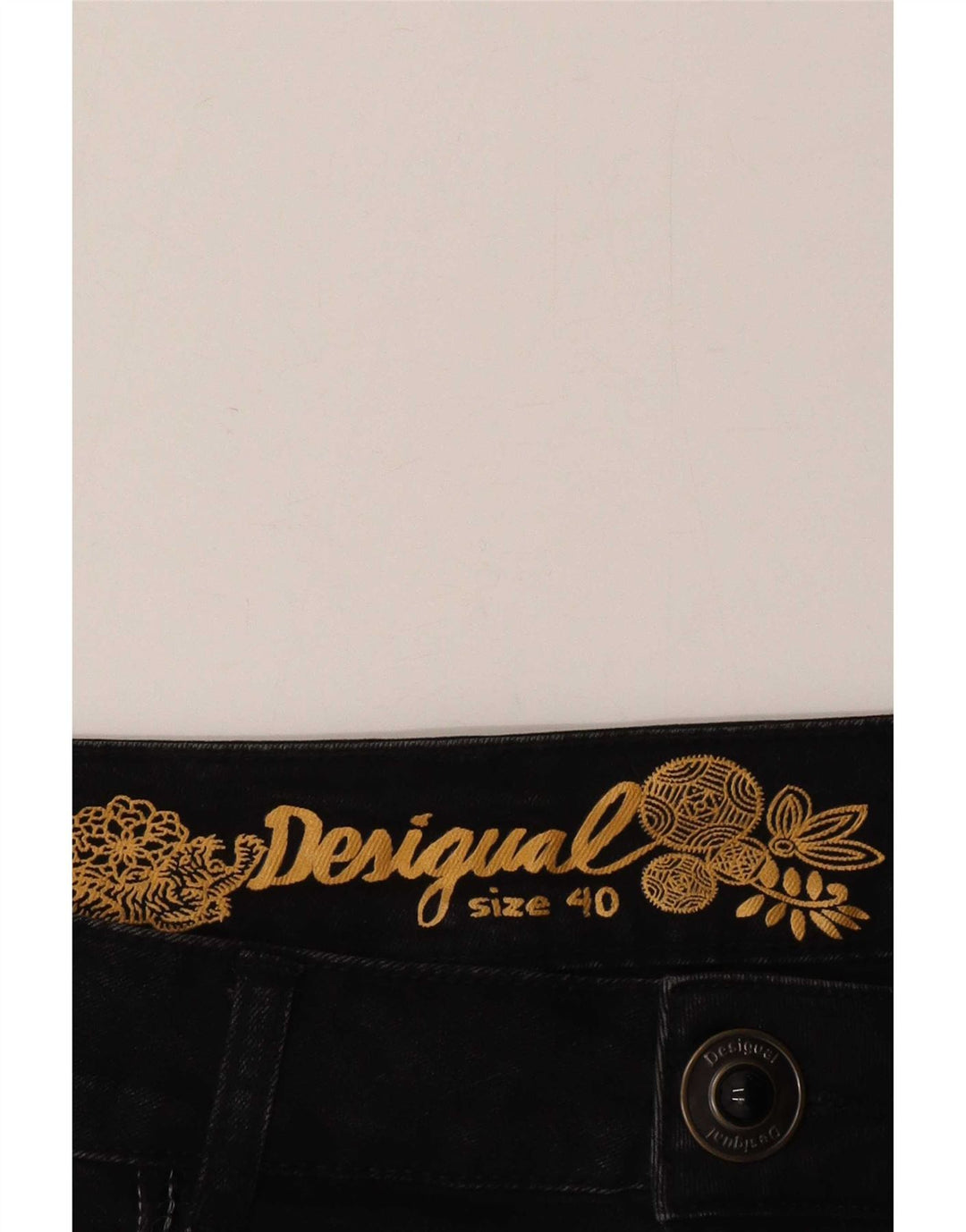 Desigual Γυναικεία ασύμμετρη τζιν φούστα EU 40 μεσαία W30 Γκρι ψαροκόκαλο