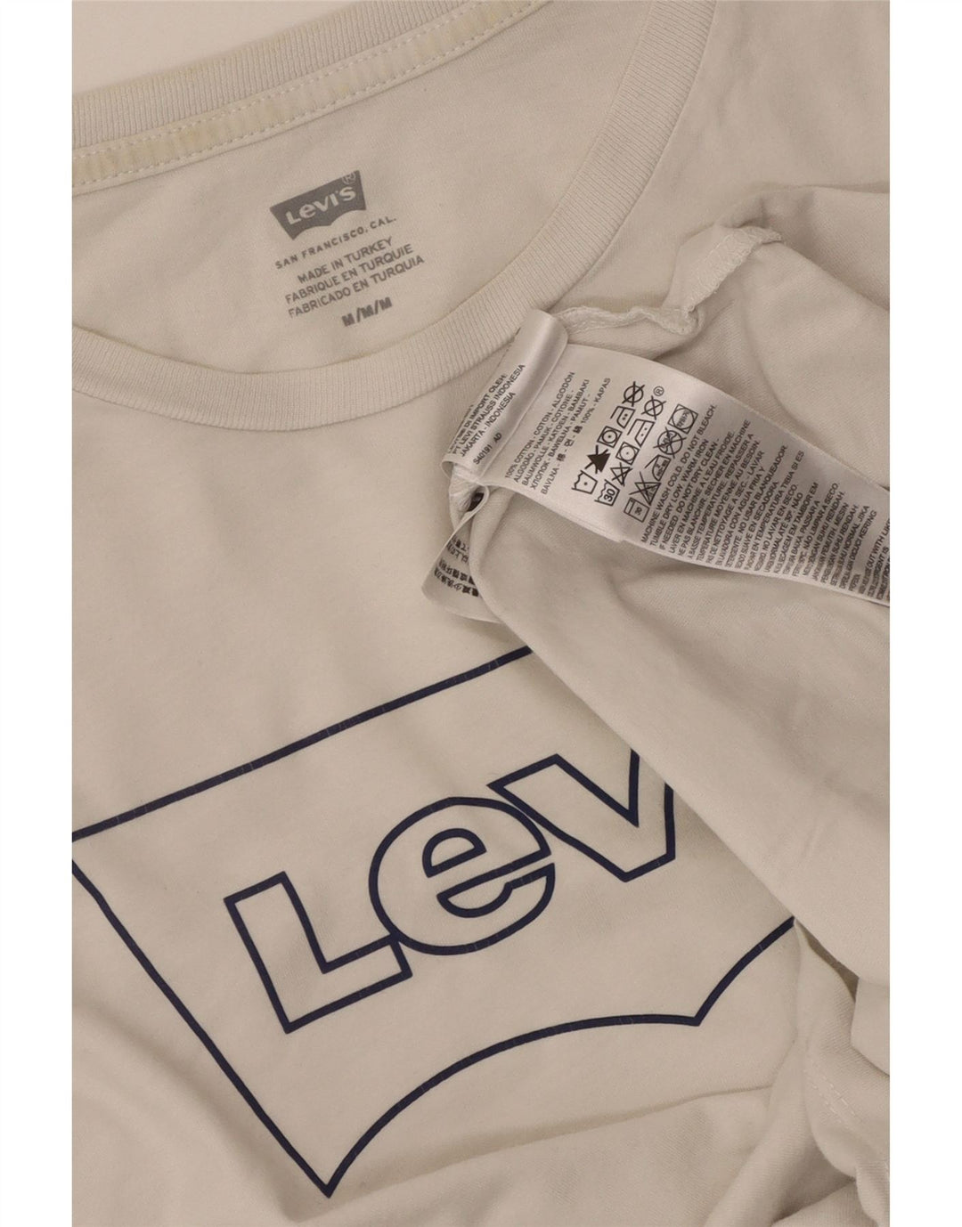 Ανδρικό γραφικό T-Shirt Levi's Top Μεσαίο λευκό βαμβακερό
