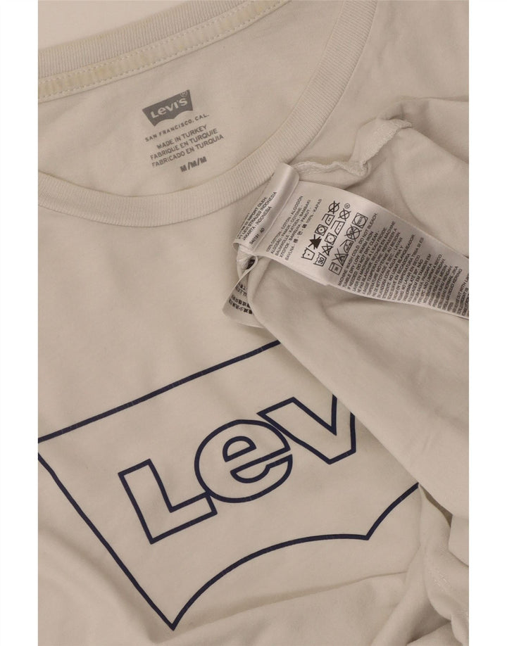Ανδρικό γραφικό T-Shirt Levi's Top Μεσαίο λευκό βαμβακερό