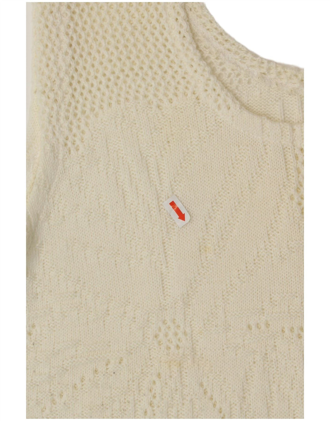 Vintage γυναικείο Crop Vest Tank Top UK 16 Large Off White Floral