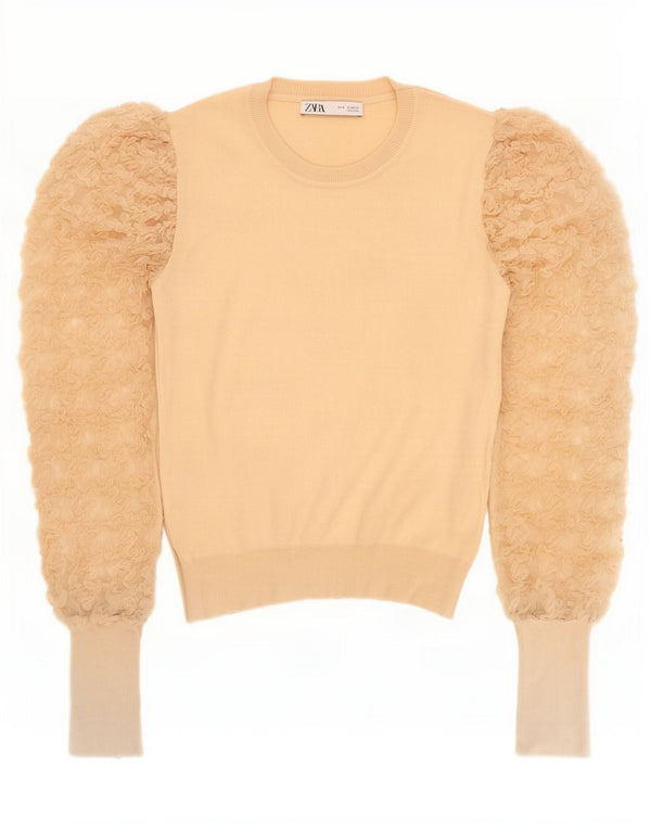 Zara Γυναικεία Μπλούζα Τοπ UK 12 Medium Beige