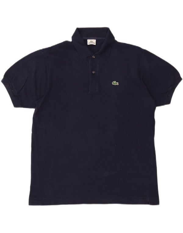 LACOSTE Mens Polo Shirt Size 5 Large Navy Blue Cotton