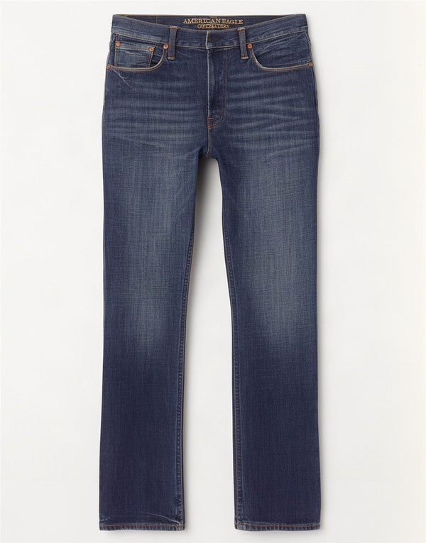 American Eagle Mens Straight Jeans W33 L32 Blue Cotton